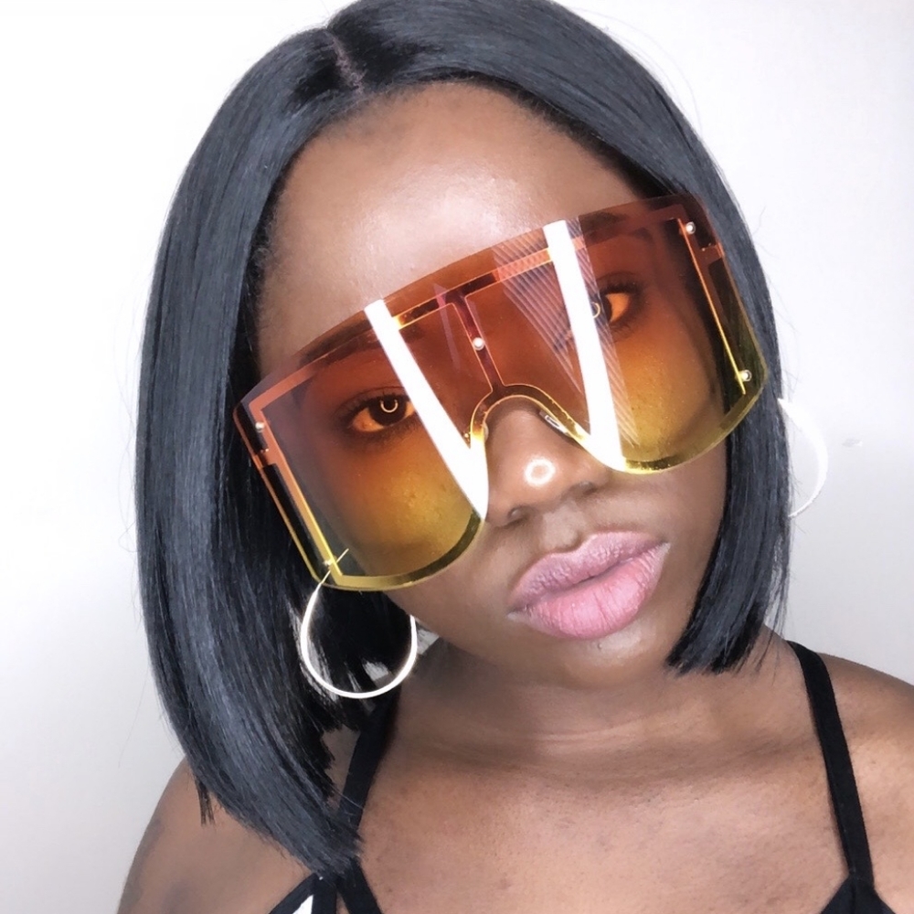 NWT Wide Orange Sun glass